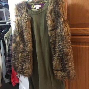 Boutique suede dress with vest